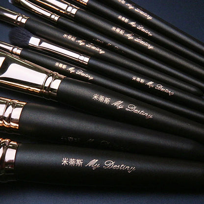 MyDestiny Full Series Professional Animal Hair Eye Makeup Brushes For Eyeshadow, Eyebrows, Eyeliner, Concealer, Lip Brush