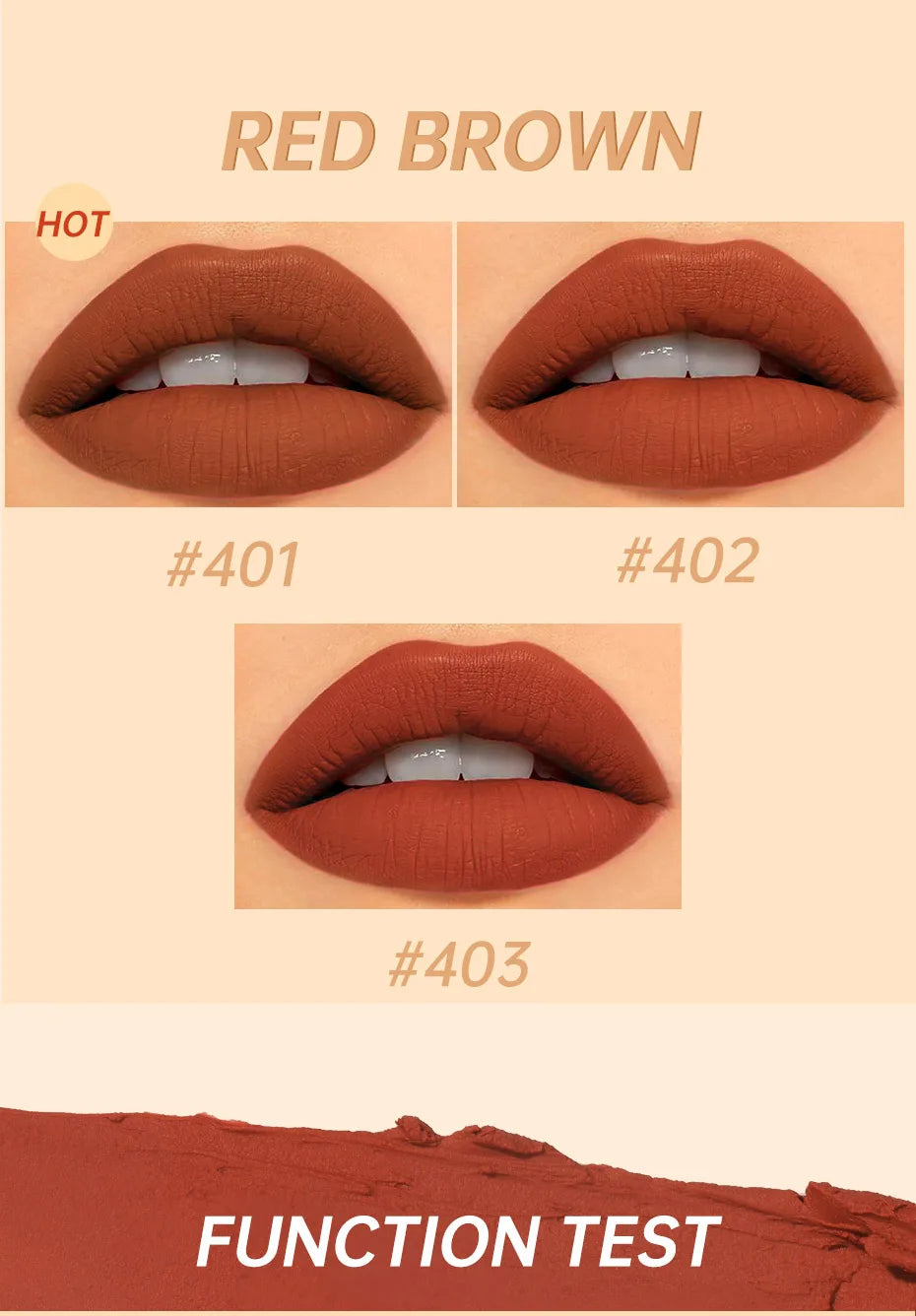 FOCALLURE Natural Matte Lipstick Waterproof Long-lasting Smooth Moisturizing Lip Balms Lightweight Lips Glaze Makeup Cosmetics