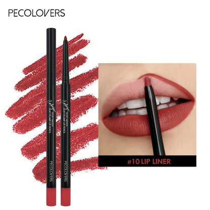 Nude Brown Lip Liner Pencil Lipstick Matte Smooth Waterproof Lipliner Long Lasting Non-stick Cup Lipstick Pen Beauty Makeup