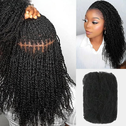 QVR Affordable Afro Kinky Bulk Human Hair 99J Burgundy Color For Braiding DreadLock – Natural Look, Soft Hair, Heat-Resistant