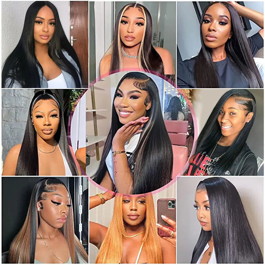 360 Lace Front Wigs Human Hair pre plucked Straight Lace Front Wigs Human Hair 13x4 Full Lace Human Hair Wigs For Black Women