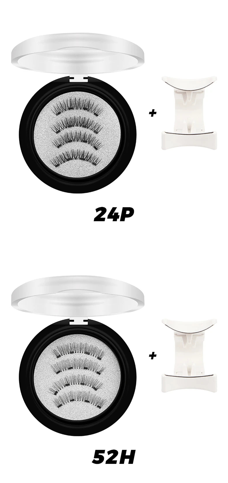 DINGSEN Magnetic Eyelashes 3D Natural False Eyelashes Reusable 4pcs Magnet Clip Set Lashes Extension makeup Tweezers Lash Set