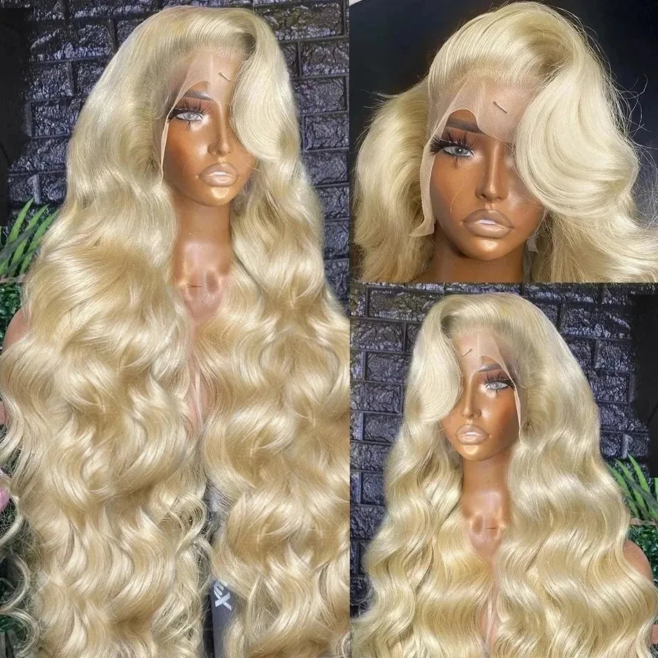 13x6 hd lace frontal wig 13x4 lace frontal human hair wig Transparent 613 blonde wig body wave Wigs 250 Density cheap wigs