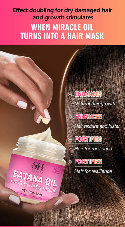 Natural 100% Pure Batana Oil For Hair Growth Butter Hair Mask Traction Alopecia Anti Hair Loss Baldness Treatment For Men Women