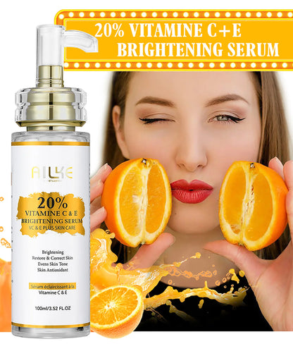 AILKE Vitamin C Skin Care Set, with Lightening Body Lotion, Even Skin Tone Cream, Whitening Serum, Brightening Soap