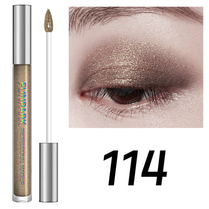 Glitter Liquid Eyeshadow, Silver Monochrome Tone, Waterproof Makeup Effect, Shimmer Pigment Eye Shadow Pallete Set