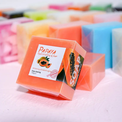 100g Natural Turmeric Soap with Goat Milk & Silk Protein Aloe Soap, Ginger, Sea Salt , Wormwood, Lemon Essential Oil Lemon Soap