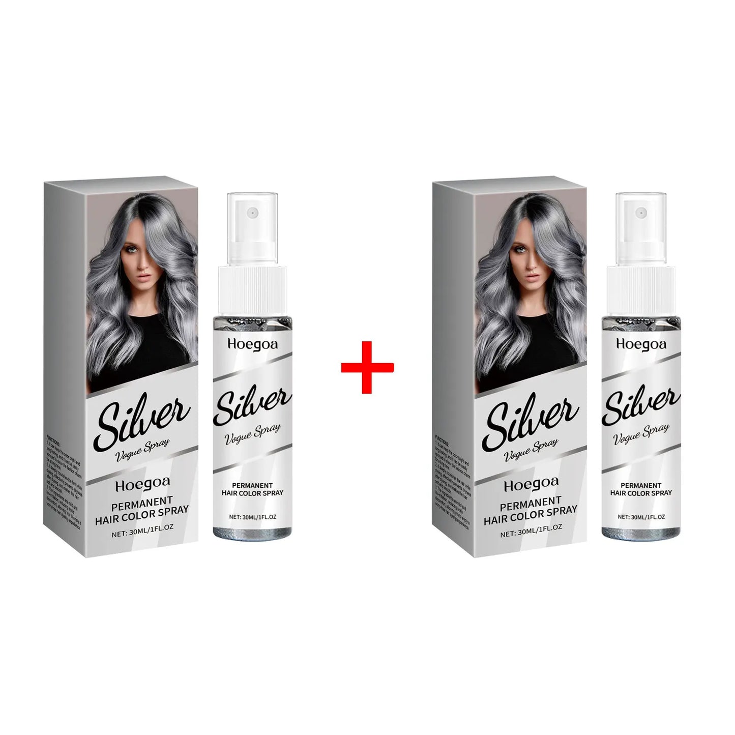Temporary Gray Hair Dye Spray One-Time Molding Smoky Gray Punk Style Light Color Non-Irritating Unisex Grandma Gray Hair Dye