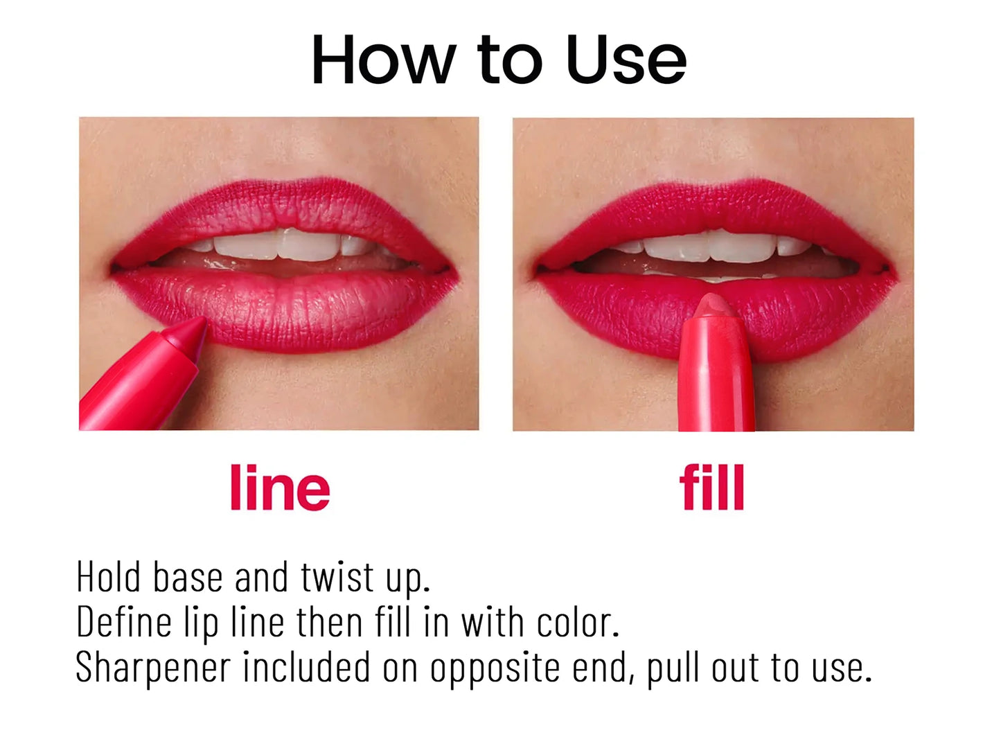 Matte Nude Lipstick Lip Liner 2 in 1 Long Wearing Waterproof Lip Ink Crayon Built-in Sharpener Professional Makeup for Women