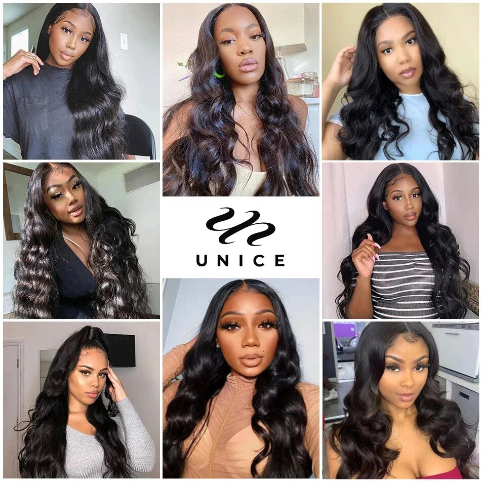 UNice Hair Reddish Brown Body Wave Bundles With 4x4 Closure 100% Human Hair 2/3/4 PCS Bundles And Closure Can Make 250% Lace Wig
