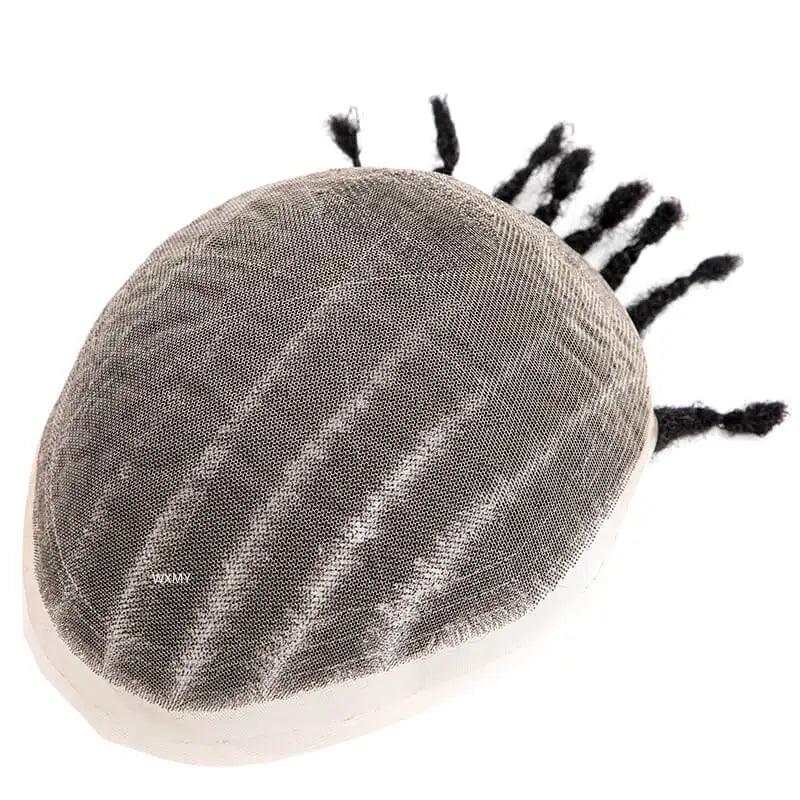 8 Cornrow Braids Full Lace Base Toupee Men's Wig Male Hair Prosthesis Crochet Braids Lace Wigs Human Hair Systems For Black Men