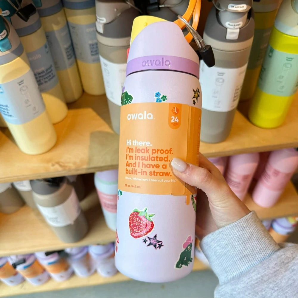 32 Oz Insulated Stainless Steel  Cup Water Bottle with Straw, BPA-Free Sports Water Bottle, Great for Travel