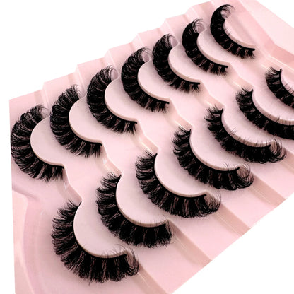 7 Pairs Russian Strip Lashes DD Curl Lashes Pack Fluffy False Lashes russian Lashes Pack Fluffy False Lashes russian extensions