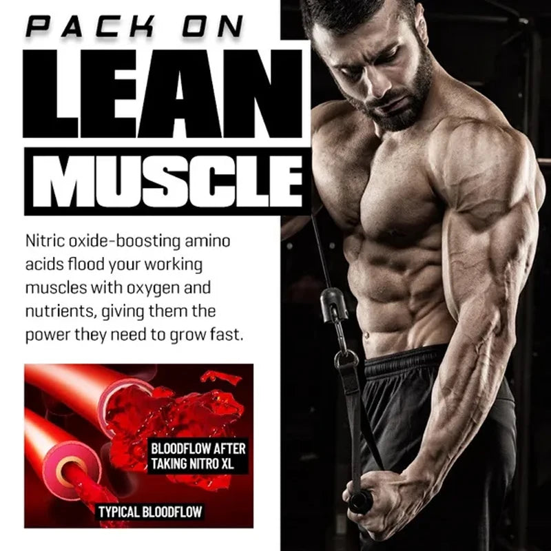 Nitro XL - Premium Nitrogen Booster for Boosting Endurance and Muscle Growth, 120 Capsules