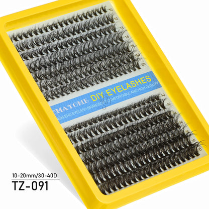 Individual Lashes 20-100D 280pcs Cluster Lashes Natural Look Mixed Tray DIY Eyelash Extension Volume Lash Clusters Eyelashes