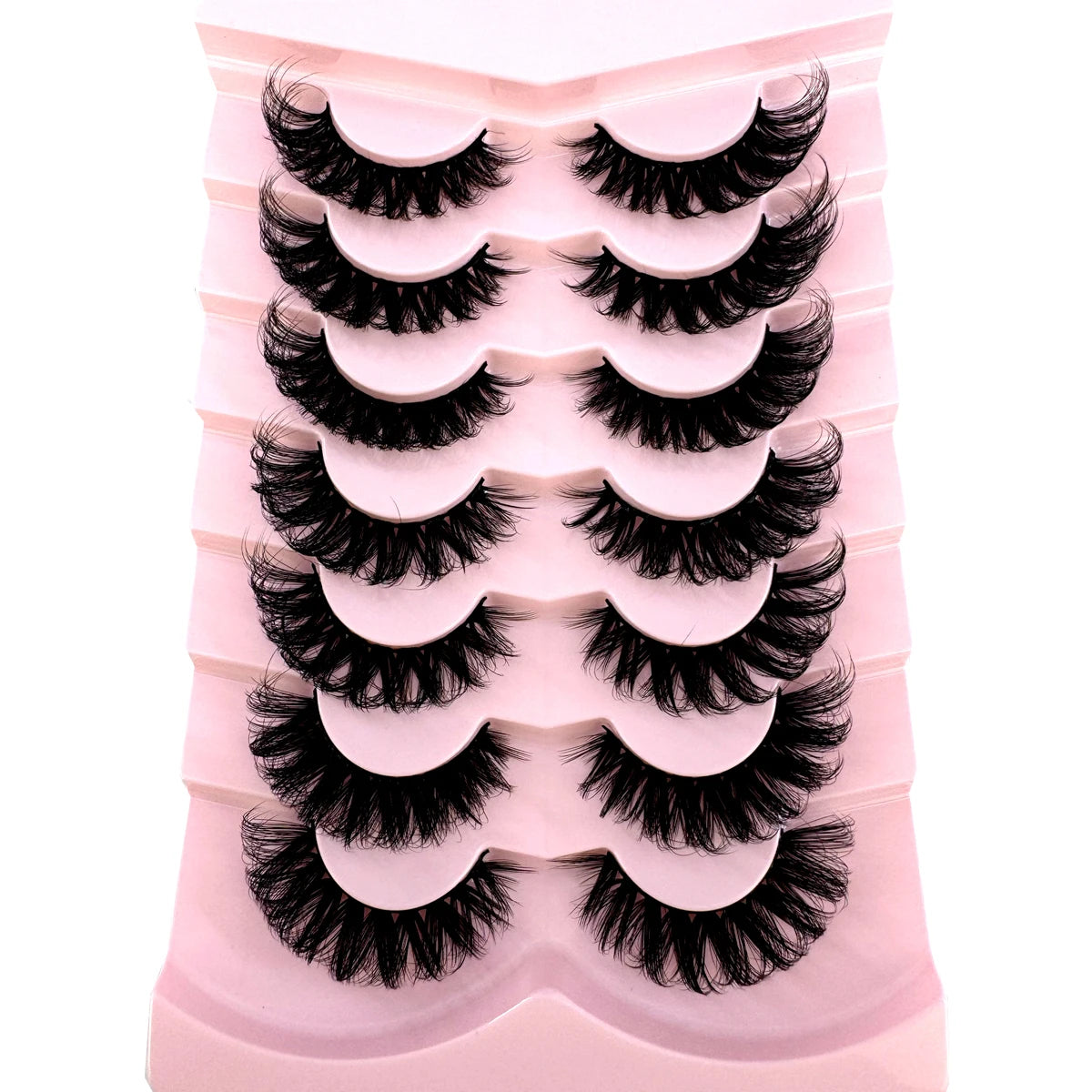 7 Pairs Russian Strip Lashes DD Curl Lashes Pack Fluffy False Lashes russian Lashes Pack Fluffy False Lashes russian extensions