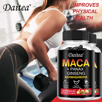 Mac A Root + Red Ginseng and Ashwagandha Extracts Help Support Energy, Endurance and Performance