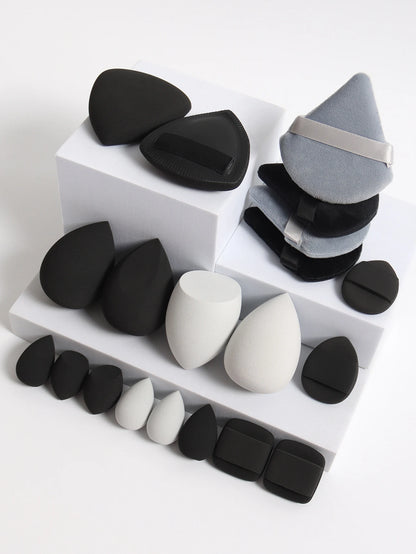 20 Pcs Pink Makeup Sponge and Makeup Puff Set Suitable for Face Cream and Powder Concealer Powder Makeup Machine