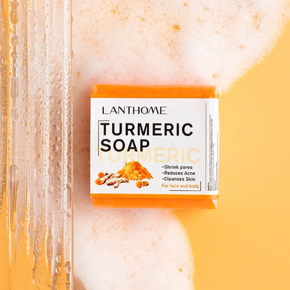 Turmeric Soap For Dark Spot Deep Cleaning Whitening Smoothing Skin Facial Body Natural Handmade Soap For Men and Women