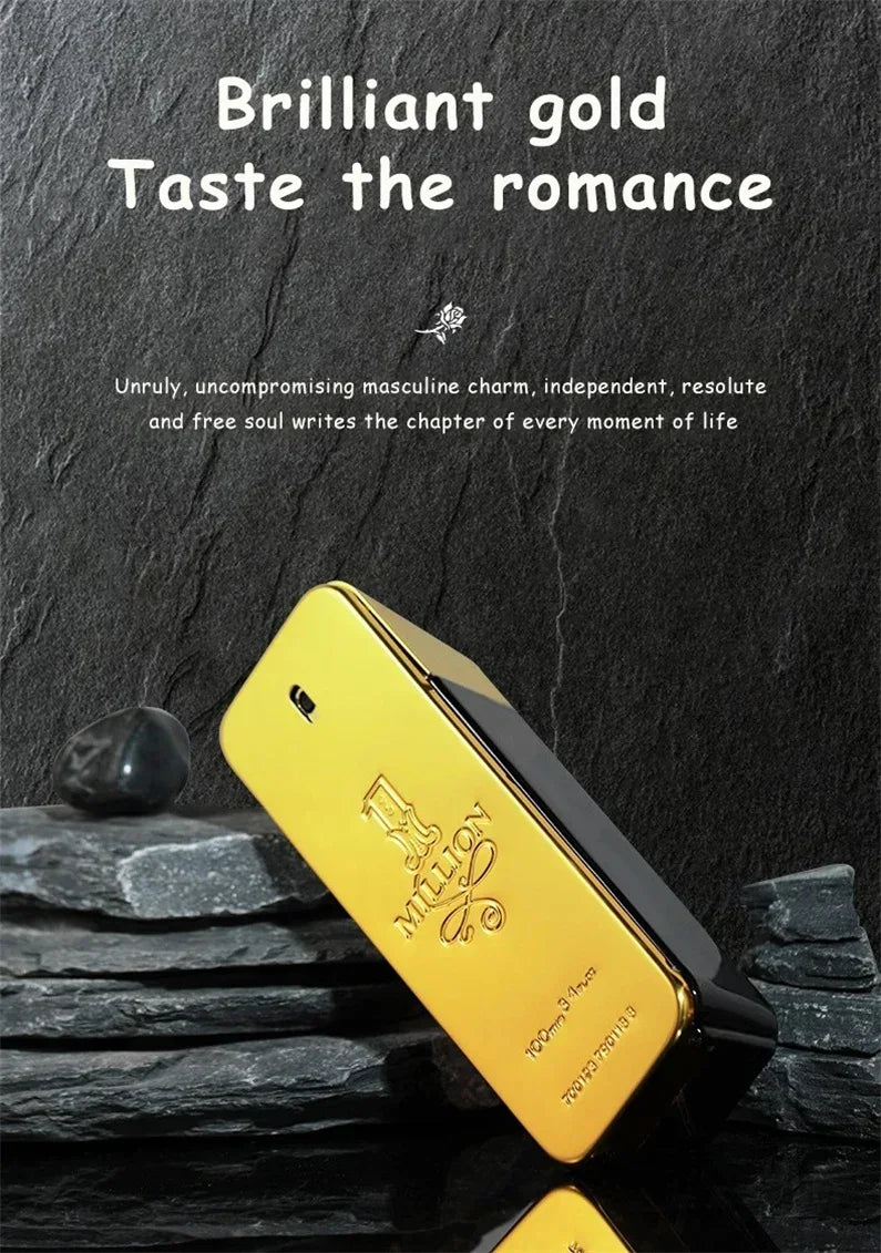 100ML Million Gold Men's Perfume Long Lasting Strong Men's Strong Spicy Pheromone Cologne Body Spray  Perfumes Parfum Homme