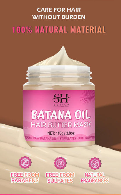 Natural 100% Pure Batana Oil For Hair Growth Butter Hair Mask Traction Alopecia Anti Hair Loss Baldness Treatment For Men Women