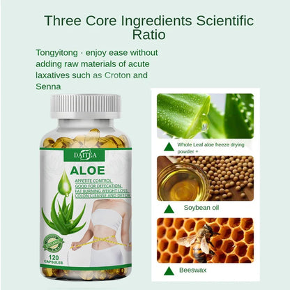 Aloe Vera Extract Capsules - Maximum Strength Detox, Supports Cleansing, Acidity Balancing & Immune Support 120 Capsules