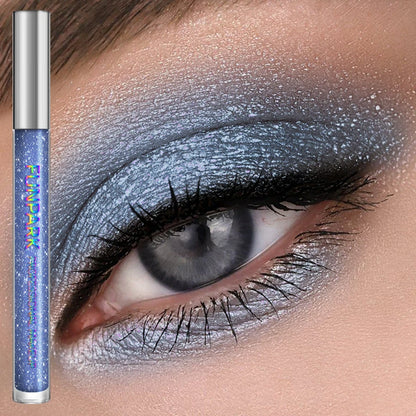 Glitter Liquid Eyeshadow, Silver Monochrome Tone, Waterproof Makeup Effect, Shimmer Pigment Eye Shadow Pallete Set