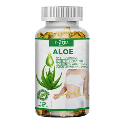 Aloe Vera Extract Capsules - Maximum Strength Detox, Supports Cleansing, Acidity Balancing & Immune Support 120 Capsules
