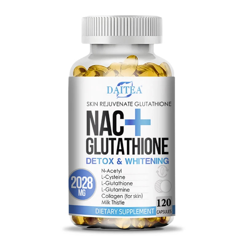 Daitea - Glutathione Collagen Capsules, Advanced Complex NAC Supplement, Immune Function, Support Respiratory Health