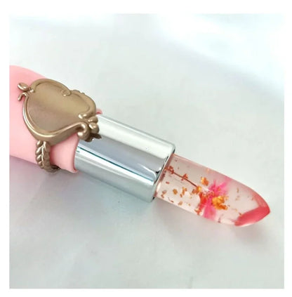 Flower Jelly Lipstick Set Temperature Change Moisturizer Flower Lip Stick Long Lasting Lip Balm Magic Color Change Lip Gloss Set