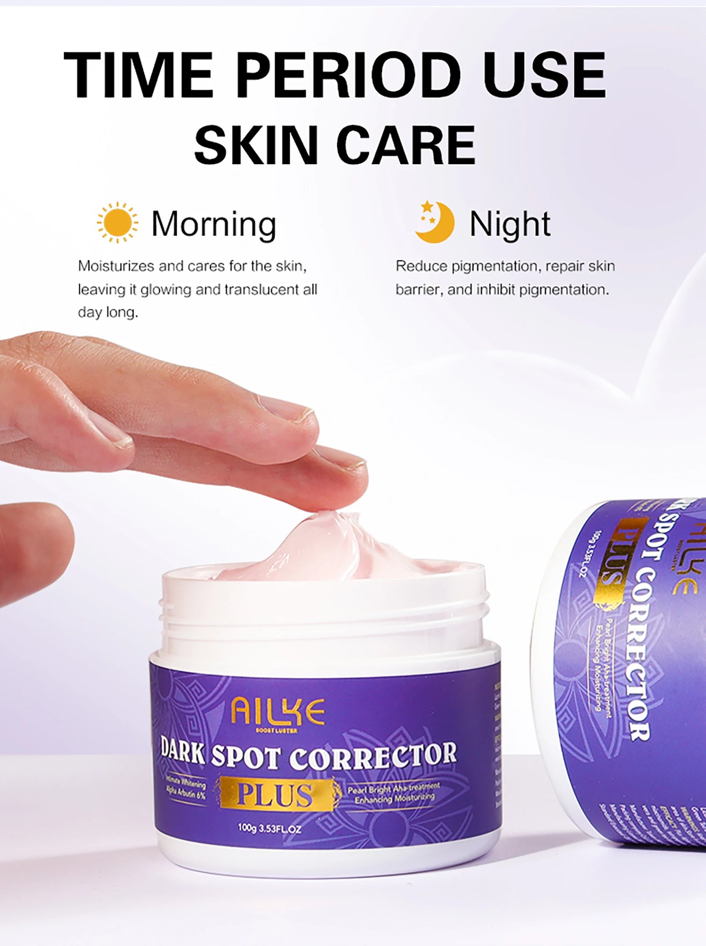 AILKE Premium Skin Lightening Cream - Dark Spot Corrector for Uneven Skin Tone - Face, Body, Underarm, Knees, Elbows, Knuckle