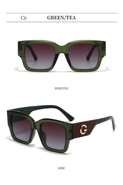 Cute G Brand Women Sunglasses Luxury Men Designer Glasses Square Stylish Unisex Fashion Eyewear UV400