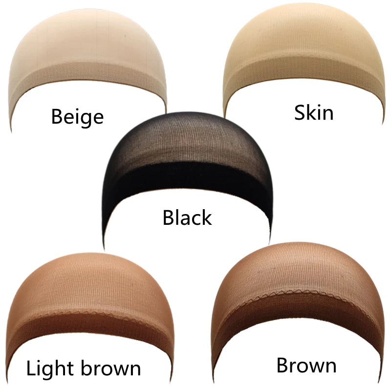 1/6/12bags Ventilated Nylon Mesh Nude Stocking Wig Cap Hairnets Stretchy Close End Super Extra Thin Skin Breathable Wig Cap