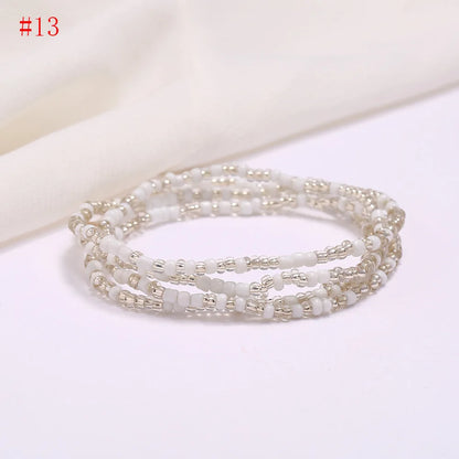 New Fashion Multi-layer Handmade Colored Rice Beads Beach Chain Summer Popular Waist Chain Women BD7051