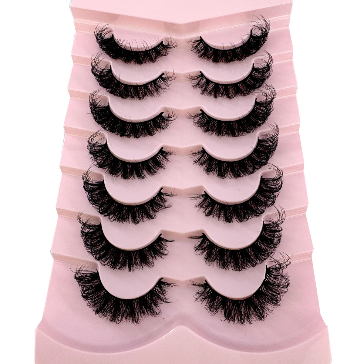 7 Pairs Russian Strip Lashes DD Curl Lashes Pack Fluffy False Lashes russian Lashes Pack Fluffy False Lashes russian extensions