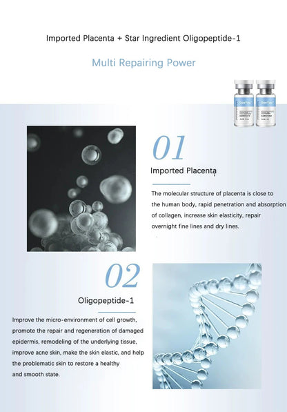 Polypeptide Placenta Freeze-dried Powder Essence Repair Facial Hydrating Nourishing Pore Shrinking Skin Rejuvenate Skin Care