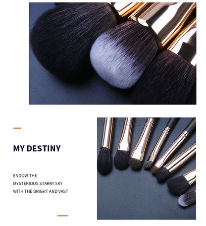 MyDestiny Full Series Professional Animal Hair Eye Makeup Brushes For Eyeshadow, Eyebrows, Eyeliner, Concealer, Lip Brush