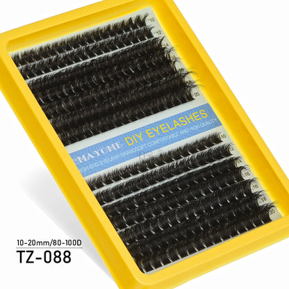 Individual Lashes 20-100D 280pcs Cluster Lashes Natural Look Mixed Tray DIY Eyelash Extension Volume Lash Clusters Eyelashes