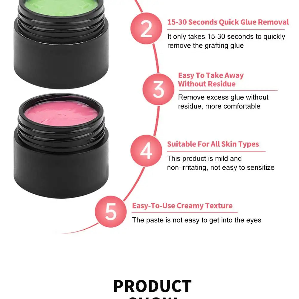 New 10g Fruit Flavour Eyelash Glue Remover Zero Stimulation Quick Removing Eyelash Extensions Tools Fragrancy Smell Cream Makeup