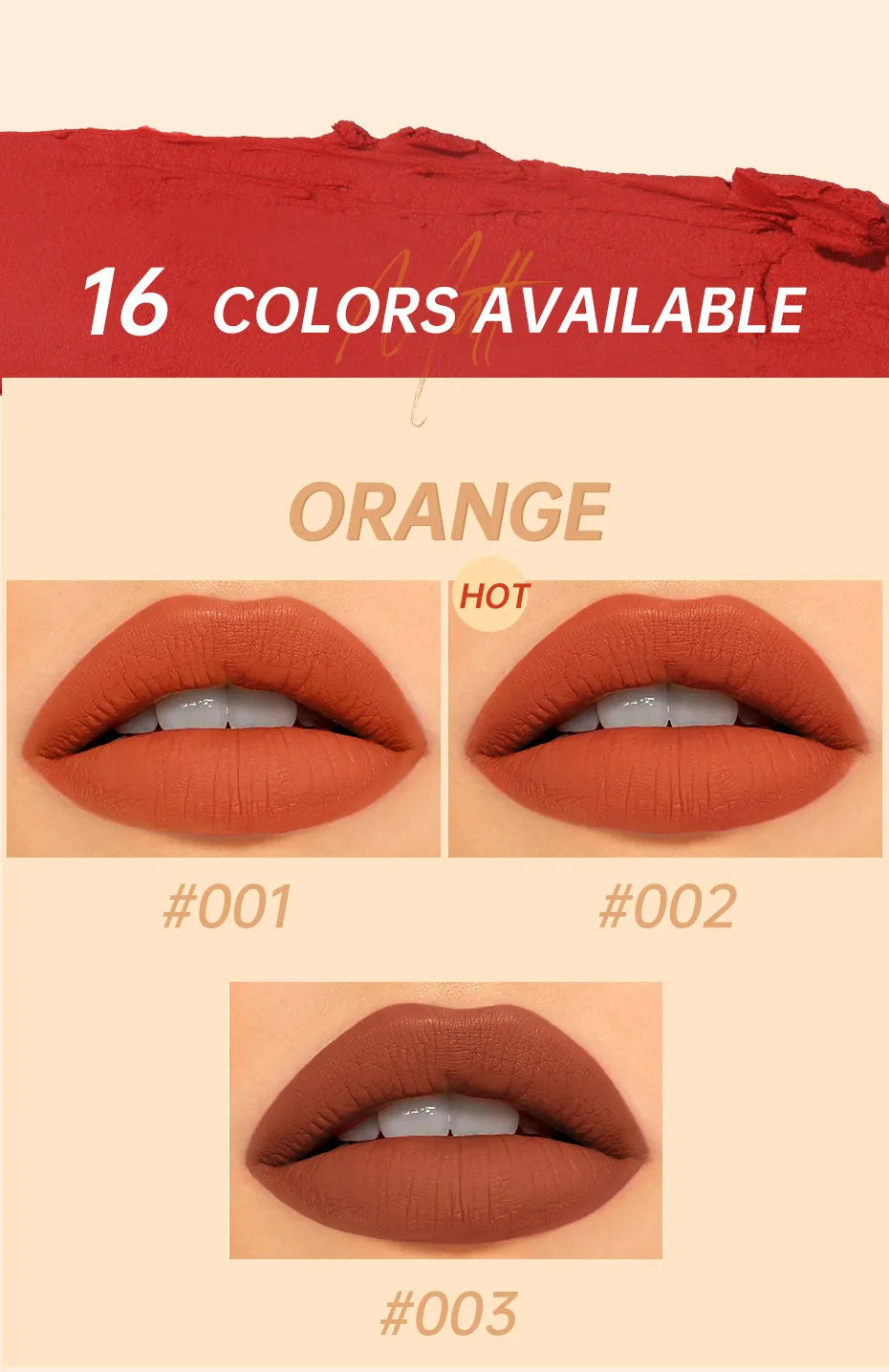 FOCALLURE Natural Matte Lipstick Waterproof Long-lasting Smooth Moisturizing Lip Balms Lightweight Lips Glaze Makeup Cosmetics