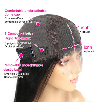 360 Lace Front Wigs Human Hair pre plucked Straight Lace Front Wigs Human Hair 13x4 Full Lace Human Hair Wigs For Black Women