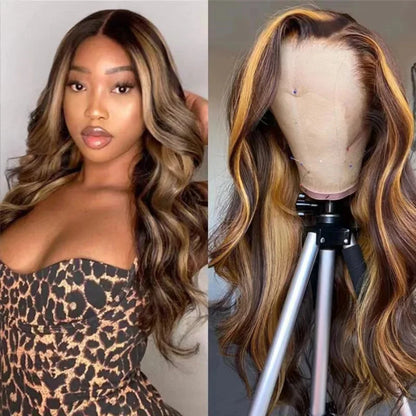Highlight Wig Human Hair Body Wave 13x6 HD Lace Frontal Wig for Women Choice Cosplay 30 inch Lace Front Wig Human Hair on Sale