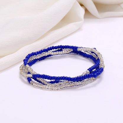 New Fashion Multi-layer Handmade Colored Rice Beads Beach Chain Summer Popular Waist Chain Women BD7051