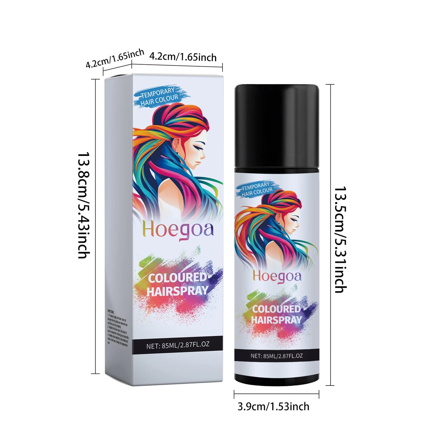 Temporary Hair Dye Fast Remove White Hair Promote Black Hair Coloring Products Anti Rough Frizziness Disposable Hair Color Spray