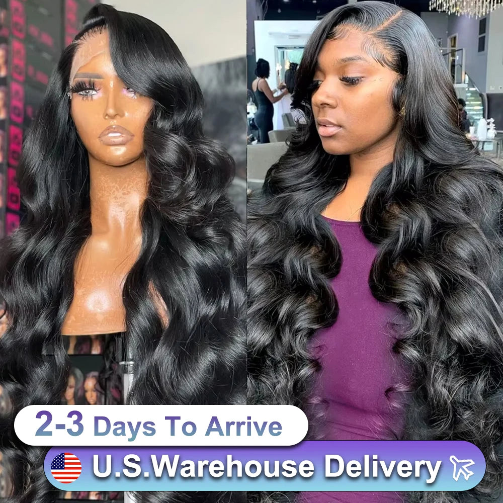 Natural color 13x6 lace front human hair wig body wave human hair wigs Brazilian Natural curly wigs For Black Women Daily Use