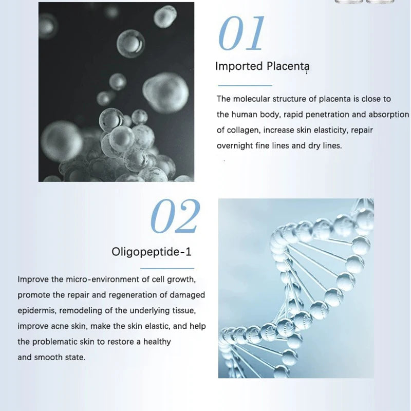 Polypeptide Placenta Freeze-dried Powder Essence Repair Facial Hydrating Nourishing Pore Shrinking Skin Rejuvenate Skin Care