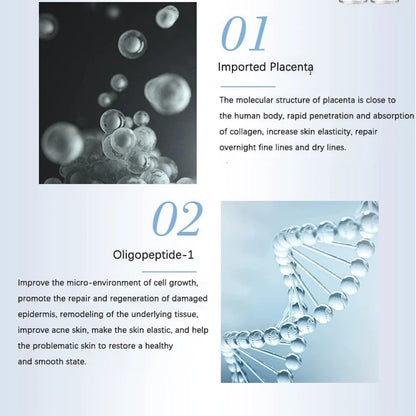 Polypeptide Placenta Freeze-dried Powder Essence Repair Facial Hydrating Nourishing Pore Shrinking Skin Rejuvenate Skin Care