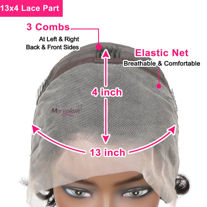 613 Blonde Pixie Cut Short Bob Loose Wave Human Hair Wigs Chocolate Brown Short Bob 13x4 Transparent Lace Front Wigs Preplucked