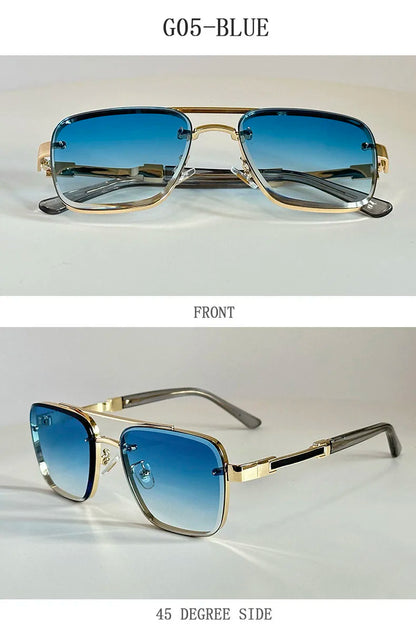 2025 New Square Sunglass Men Luxury Vacation Sunglasses Women Vintage Fashion Glasses Retro Shades Gafas De Sol Hombre Zonnebril