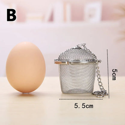 Herbal Ball Tea Spice Strainer Durable Silver Reusable Stainless Mesh Teakettle Locking Tea Filter Infuser Spice Kitchen 5 Sizes